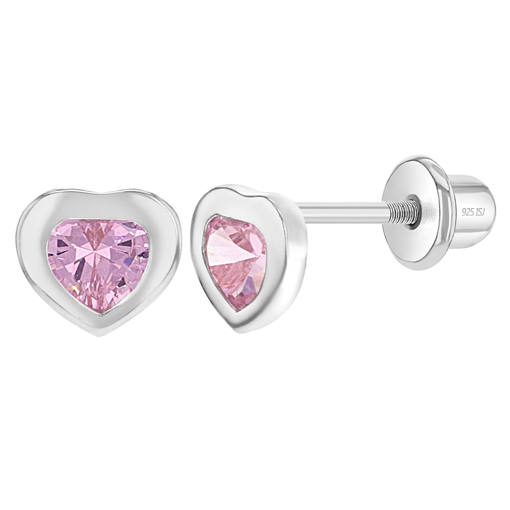 Details about   925 Sterling Silver 6mm Pink Enamel Flower Earrings for Toddlers & Little Girls 