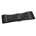 thumbnail image 2 of Wide Waist Belts for Women Waist Belts for Women Fashion Wide Stretch Belts for Women Wide Belts for Women Fashion Elastic Belt for Dresses Red Stretch Belts for Women,Black, 2 of 8