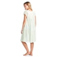 thumbnail image 2 of Casual Nights Women's Fancy Lace Neckline Silky Tricot Nightgown - Light Green - XX-Large, 2 of 2