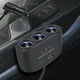 thumbnail image 1 of Adaptador para encendedor de cigarrillos para automóvil Divisor de cargador de automóvil de 120 W | 2 puertos de carga rápida USB PD3.1 y 3 enchufes | 12V/24V para nevera GPS Dash Cam | Protección, 1 of 9