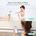 thumbnail image 3 of Sense-U Smart Baby Monitor Pro (largo alcance) + cámara PTZ 2K: seguimiento del movimiento abdominal con vibración excitante, vuelco, sensación de temperatura, video 2K, sonido de fondo y detección de, 3 of 5