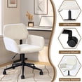 thumbnail image 2 of Homy Casa Swivel Accent Chair, Adjustable Guest Chair for Living Room and Small Space, Beige, 2 of 9