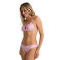 thumbnail image 4 of Roxy Ruched Bralette & Soul Searcher High Waist High Leg Mod Set - Size L - Color: Lav, 4 of 5