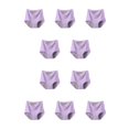 thumbnail image 3 of Jumpingount Bragas menstruales fáciles de limpiar con alta elasticidad Bragas menstruales de cintura alta Bragas de mujer púrpura púrpura 10piezas, 3 of 6