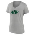 thumbnail image 2 of Women's Gray New York Jets Secondary Logo V-Neck T-Shirt, 2 of 3