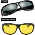 thumbnail image 2 of Lunettes de Vision Nocturne UV400 s'Adaptent sur Lunettes de Prescription Protection Conduite, 2 of 5