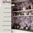 thumbnail image 5 of S4sassy Self-Stick Decorative Wallpaper, Pastel Peach Blossom Print Wall Paper, Textured Vinyl Waterproof Contact Paper, Pink, 25"x120" Removable Renter Friendly Wall Covering For Bedroom, Livingroom, 5 of 8