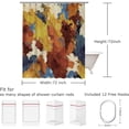 thumbnail image 2 of Abstract Shower Curtain, Orange Shower Curtain, Colorful Shower Curtain, Art Shower Curtain Set with 12 Hooks, Modern Bathroom Decor, 72"x72"., 2 of 6