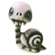 thumbnail image 1 of Estatua de caracol de calavera que sacude la cabeza, estatuilla de caracol, calavera de Animal de Halloween, Mini figuras de muñecos de esqueleto, tablero de coche de fiesta, 1 of 5