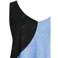 thumbnail image 3 of Tank Top Asimétrico con Estampado de Color Bloque en Talla Extra Rosegal  Camisetas sin mangas de talla grande, 3 of 5