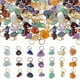 thumbnail image 1 of 84 piezas de 21 estilos de dijes de piedras preciosas naturales. Colgantes de piedras preciosas mixtas a granel. Colgantes de piedras irregulares con aro de platino, oro y oro rosa., 1 of 6