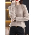 thumbnail image 3 of Maydear Womens Crewneck Wool Sweater, Casual Long Sleeve Pullover Tops, 3 of 5