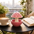 thumbnail image 4 of Cute Mushroom-Shaped Resin Bird Feeder, Indoor/Outdoor Food & Water Bowl for Birds and Small Animals, 4 of 6