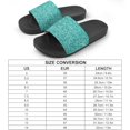 thumbnail image 2 of GZHJMY Stylish Slides for Women Men, Teal Green Or Turquoise and Aqua Glitter Sparkle Background Soft Flexible Slip-on Sandals Slippers, 2 of 7