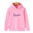 thumbnail image 2 of Sudadera con capucha de forro polar con estampado de dibujos animados de Barbie para niña, sudadera Kawaii de manga larga, ropa para bebé, primavera y otoño, 2 of 5