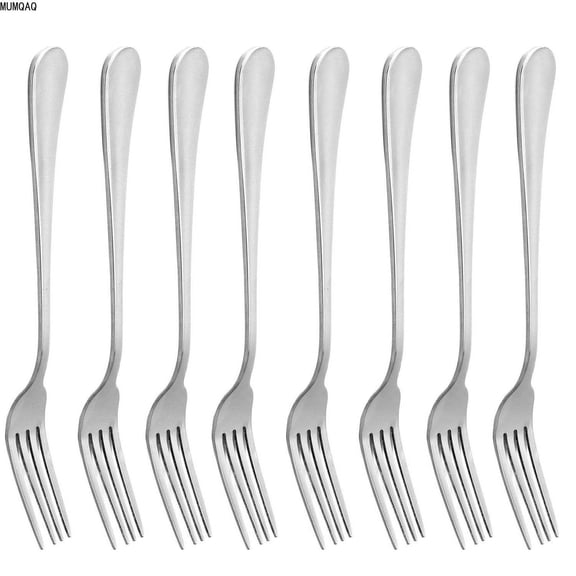 MUMQAQ Dinner Forks, 18/10 Heavy-duty Stainless Steel Dinner Forks Set of 8, 8 Inches