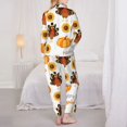 thumbnail image 5 of Kll Happy Thanksgiving Day Print Women'S Long Sleeve Pajamas With Pants Sleepwear Loungewear 2 Set-Small, 5 of 9