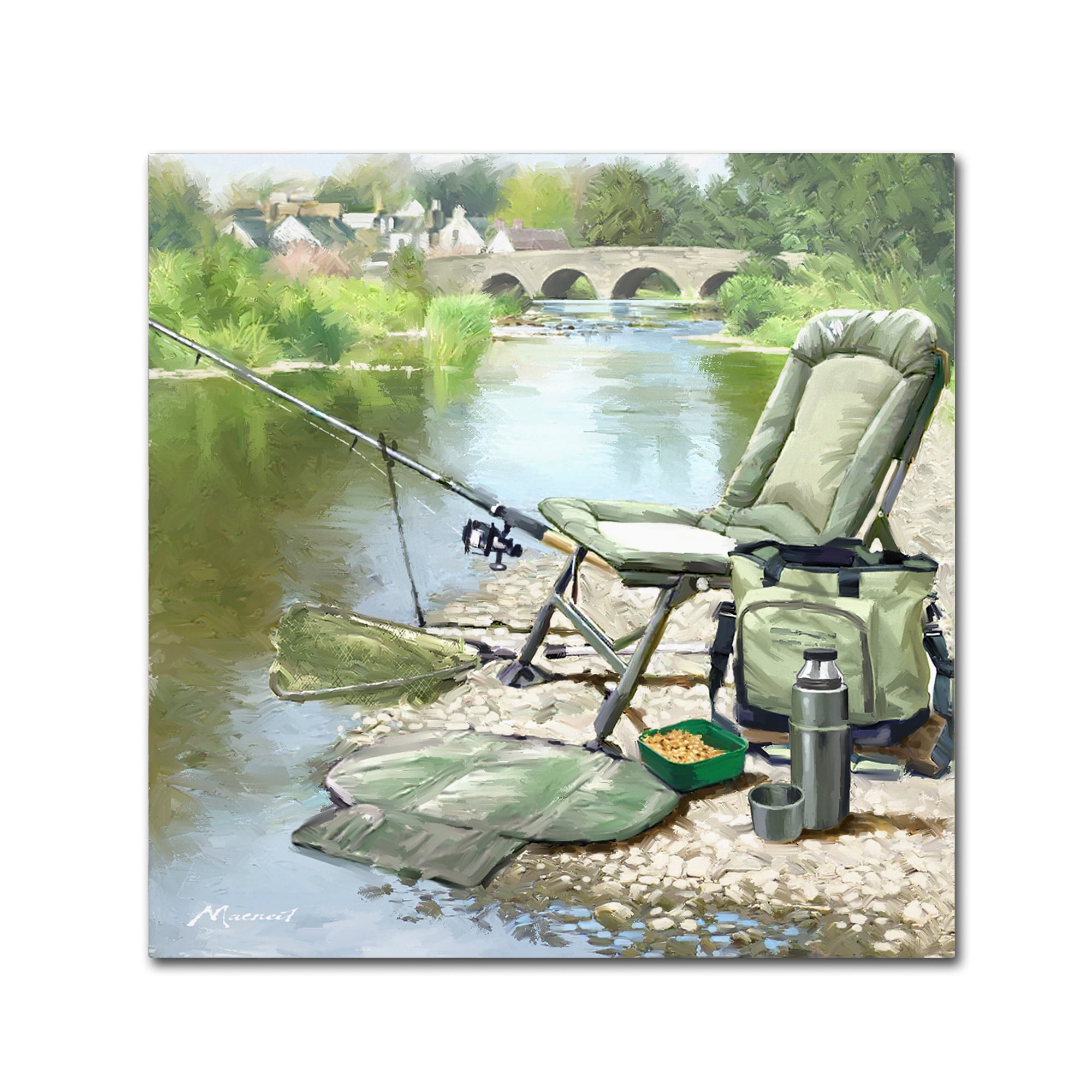 Trademark Fine Art 'Fishing' Canvas Art by The Macneil Studio Walmart