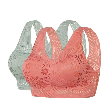FUNUONY Big Sale!! 2025 New Lace Bralette for Women  Wireless Bra with Soft Padding  Plunge Comfort Bralette High Support Bras for Adjustable Strap Bras