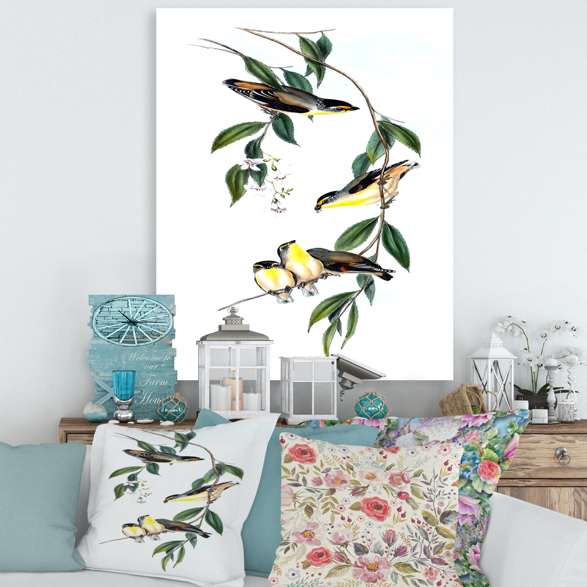 Designart ' Ancient Bird III ' Traditional Canvas Wall Art Print