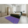 thumbnail image 5 of Ahgly Company Machine Washable Indoor Square Transitional Bright Grape Purple Area Rugs, 8' Square, 5 of 7