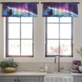 thumbnail image 4 of LALILO Kitchen Curtain Valance Man Surface Earth Space Science Rod Pocket Window Curtain 52"x 18" Set of 2, 4 of 7