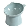 thumbnail image 2 of Cuenco elevado para gatos, cuenco elevado inclinado para comida para gatos, cuencos antivómitos para gatos, plato de comida poco profundo para gatos, comedero para mascotas con, 2 of 8