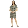 thumbnail image 2 of Inkmeso Printed V-Neck Nightgown Sleepwear For Womens Nightshirt Soft Button Sleepdress, 2 of 7
