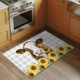 thumbnail image 3 of Bathroom Rugs 2x3 Ft, Farmhouse Cow Non Slip Area Rugs for Kitchen Bedroom Entryway, Vintage Country Sunflower Gray Plaid Washable Carpet Runner Rug Floor Mats for Bedroom Home Decor, 3 of 9