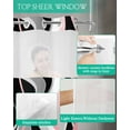 thumbnail image 4 of No Hook Shower Curtain with Snap in Liner, Pink Grey Black Abstract Art Geometric Lines Hotel Shower Curtains for Bathroom, Washable Shower Curtain Liner Set with Mesh Top Window, 72"x96", 4 of 6