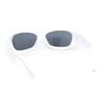 thumbnail image 4 of 90s Styling Sport Wrap Runway Trend Plastic Sunglasses White - Black, 4 of 4