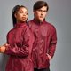 thumbnail image 2 of 2786 - Chaqueta ligera resistente al viento y la llovizna Modelo Plain Unisex hombre mujer (Vino), 2 of 4