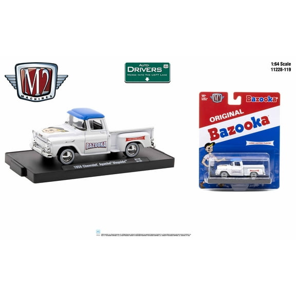 M2 Machines Auto-Drivers 1:64 R119 1958 Chevrolet Apache Stepside