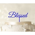 thumbnail image 1 of Monogram Cake Topper Personalized Blue Cake Topper Color Option Available 5-7 Inches Wide, 1 of 1