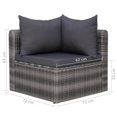 thumbnail image 4 of vidaXL 8 Piece Garden Lounge Set with Cushions Poly Rattan Grey, 4 of 5