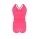 thumbnail image 5 of Conjunto de Bikini de Cintura Alta para las Mujeres de Corte Alto Correa sin Espalda Color Bloque Fuera Del Hombro Traje de Baño, 5 of 7