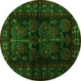 thumbnail image 1 of Ahgly Company Indoor Round Persian Green Traditional Area Rugs, 4' Round, 1 of 1