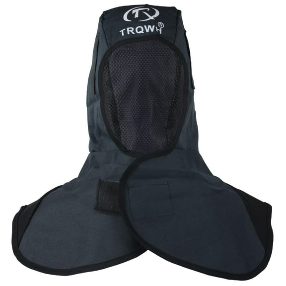 TRQWH Welding Hood Neck Protection - Heat and Abrasion Resistant Protective Head Cover, Welding Caps with Neck Shoulder Drape (Grey)