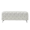 thumbnail image 4 of Button-Tufted Ottoman Bench, Upholstered Velvet Footrest Stool Accent Bench for Entryway Living Room Bedroom., 4 of 8