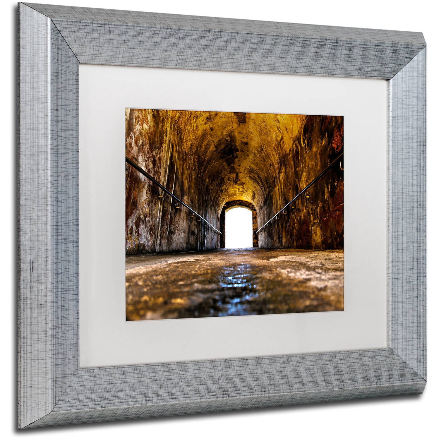 Trademark Fine Art "Castillo de San Felipe del Morro 13" Canvas Art by CATeyes, White Matte, Silver Frame