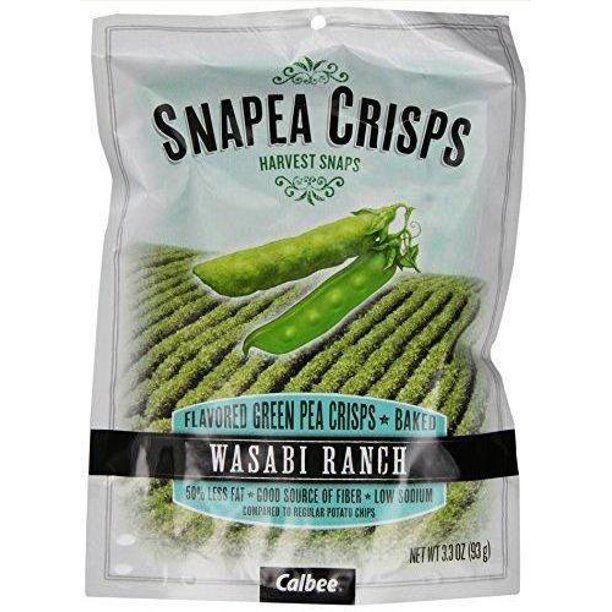 12 Pack Harvest Snaps Snapea Crisps Wasabi Ranch, 3.3 Ounce Walmart