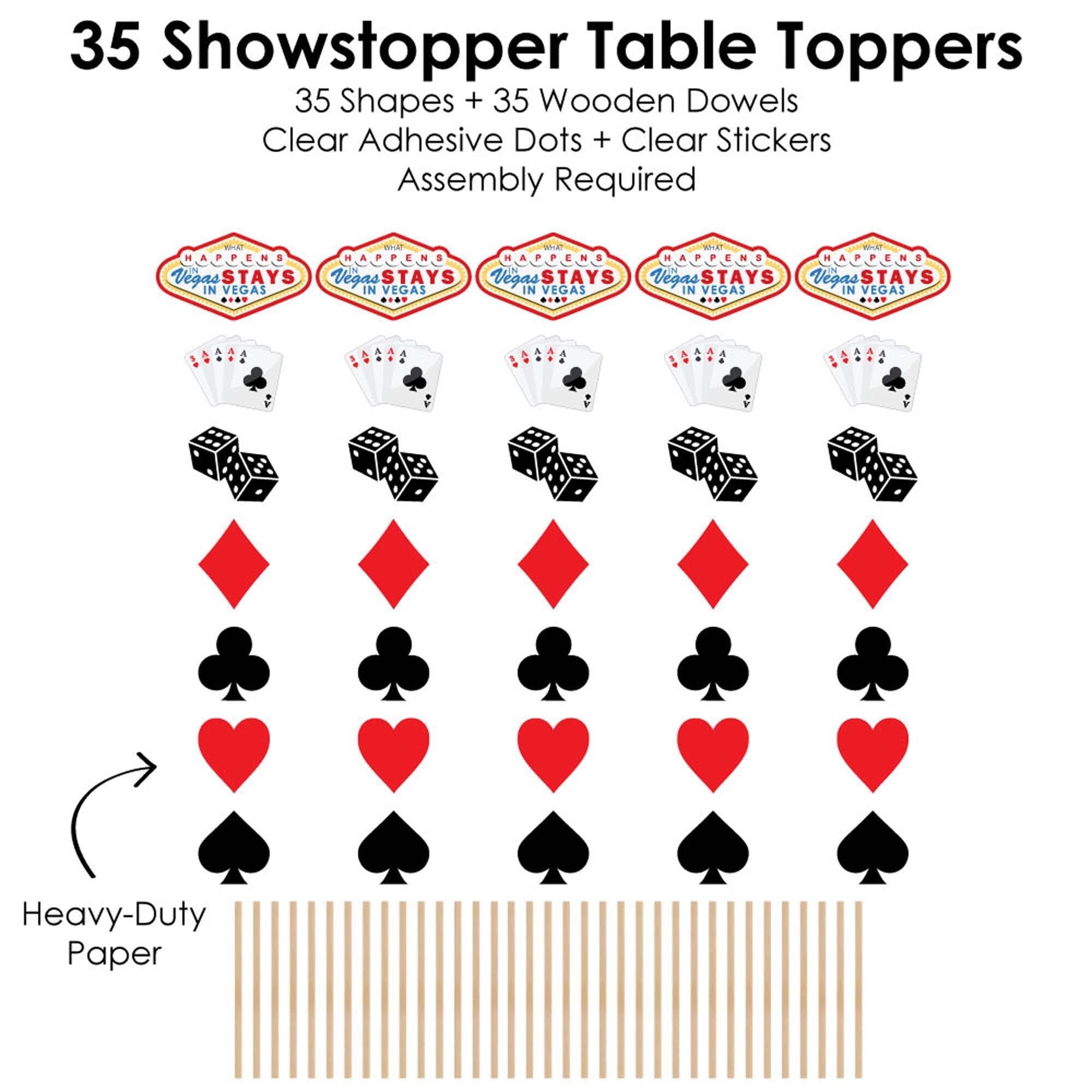 Big Dot of Happiness Las Vegas - Casino Birthday Party Cake Decor Kit Cake  Topper Set 11 Pc, 11 Pieces - Harris Teeter