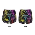 thumbnail image 3 of Disketp Neon Bar Drinks Women's Shorts Workout Shorts for Athletic Gym Running Shorts with Phone Pockets-XX-Large, 3 of 7