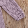 thumbnail image 5 of Toddler Baby Boy Girl Clothes 6M 12M 18M 24M 3Y 4Y 5Y Cotton Linen Long Sleeve Button Pullover Tops Drawstring Pants Set Casua, 5 of 8