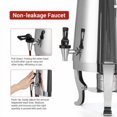 thumbnail image 4 of Ataucjin 3.5 Gal Hot Coffee Urn, Stainless Steel Beverage Dispenser with Fuel Tray & Non Leakage Faucet, 13 L Hot Coffee/Hot Beverage Dispenser, Hot Water Urn for Buffets Party, Gold Leg Holder, 4 of 8