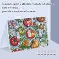 thumbnail image 3 of Yayeee Toggle Light Switch Wall Plate 3-Gang 6.37"x4.48" Decorative Outlet Cover, Floral Tomatoes, 3 of 7