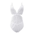 thumbnail image 6 of Ozmmyan Sexy Lingerie for Women, Plus Size Lace Sheer Snap Crotch Pajamas Lace Teddy One Piece Babydoll Sexy Mini Bodysuit for Women Naughty for Play, Gift, on Clearance, 6 of 8