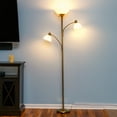 thumbnail image 4 of Brightech Sky Dome Double LED Torchiere 72 Inch Floor Lamp, Brass, 4 of 9