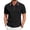 Black, variant on Mens Top Striped Edge Lapel Polo Short Sleeve T-Shirt Stretch Breathable Outdoor Walking Casual Shirts Blue 2XL
