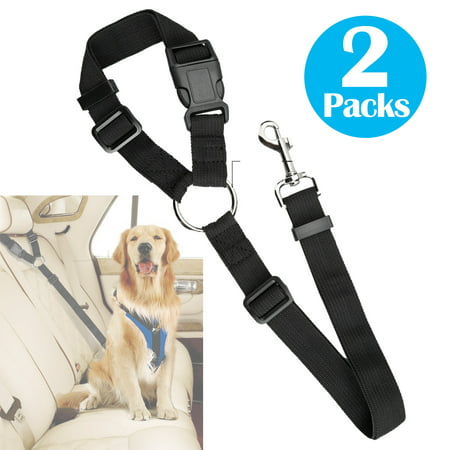2Packs Adjustable Pet Leash Seat Belt Car Safety Lead for Dogs and Cats, Seatbelt Harness for all (Best Leach Field System)